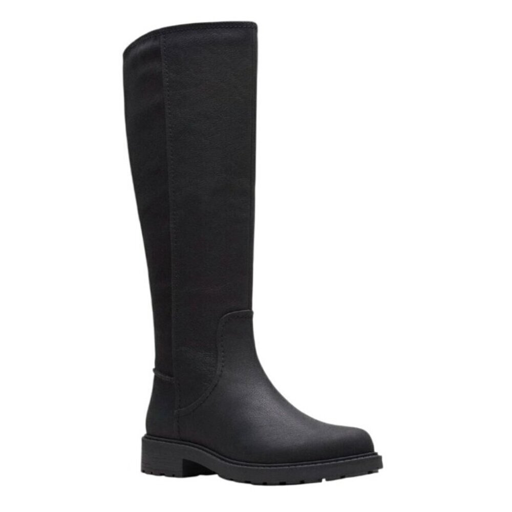 CLARKS / Opal Glow / Black / Leather / Zipper / Knee High / Size 9.5M - Picture 2 of 10